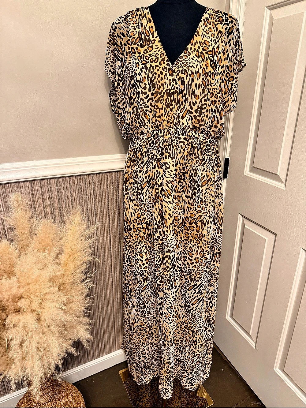 Forever 21+ Plus Size Leopard Print Maxi Dress 1X